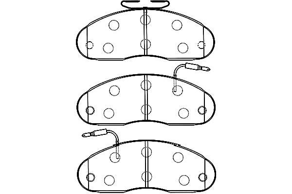 KAVO PARTS Комплект тормозных колодок, дисковый тормоз BP-6598